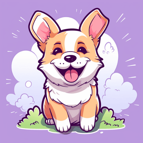 Corgi Puppy Coloring Book cover, featuring a happy Corgi puppy.