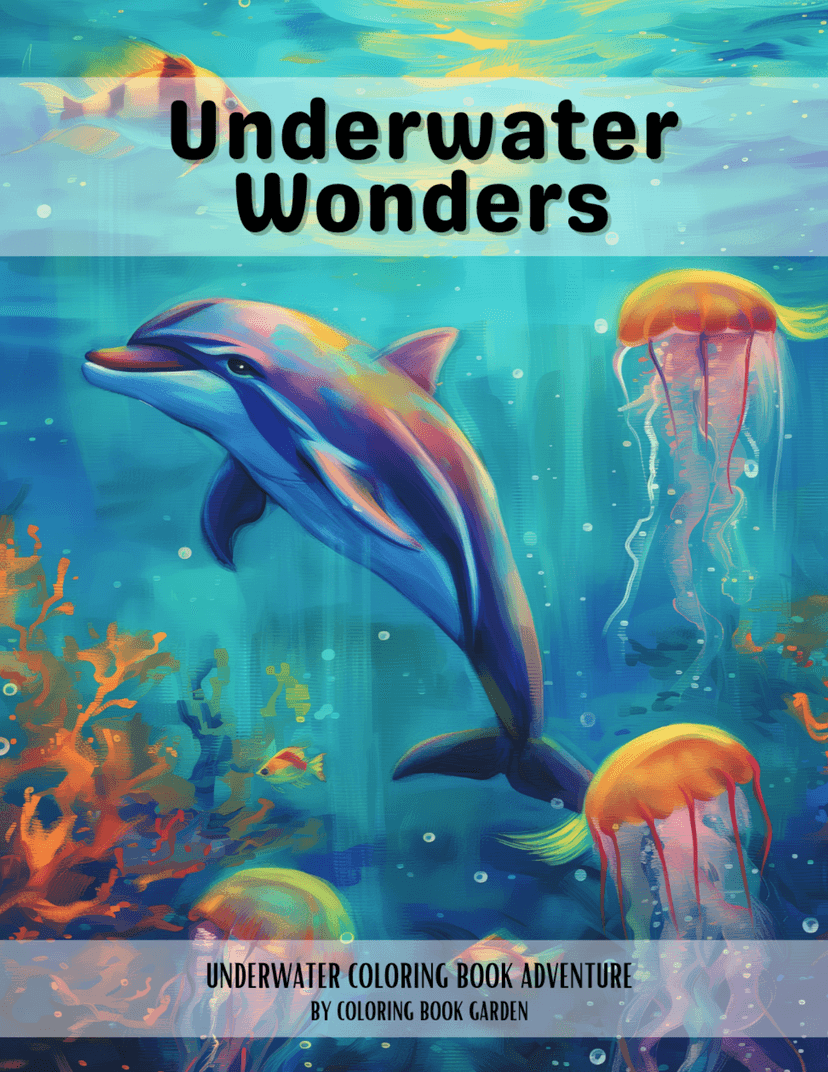 Underwater Wonders Coloring Book Cover