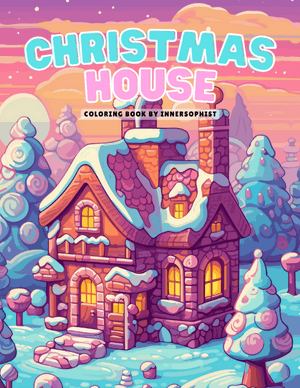 Christmas House Wonders Coloring Book Cover