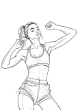 Athletic Pose Coloring Page 53