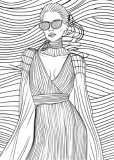 Elegant Fashion Coloring Page 56