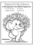 Elephant's Big Balance Coloring Page 48