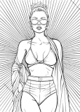 Fashionable Character Coloring Page 57