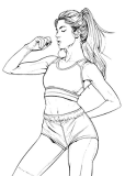 Active Lady Coloring Page 58