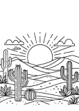 Desert Scene Coloring Page 40