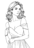 Elegant Lady Coloring Page 60