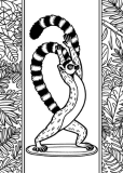 lemur yoga Coloring Page 22