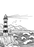 Lighthouse Scene Coloring Page 39