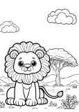 Lion Coloring Page 6