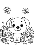 puppy Coloring Page 14