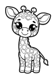 simple giraffe Coloring Page 15