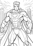 Superhero At The Ready Coloring Page 29