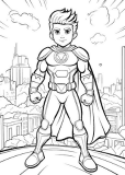 Superhero In The City Coloring Page 30