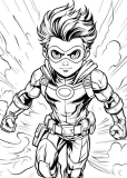 Superhero Action Coloring Page 31