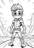 Superhero on a Mission Coloring Page 32