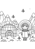 Winter Adventure Coloring Page 34