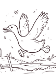 flying goose Coloring Page 28