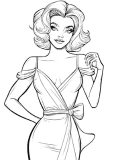 Glamour Fashion Coloring Page 64