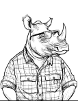 Indie Rhino Coloring Page 51