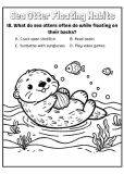 Sea Otter Floating Habits Coloring Page 42