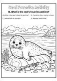 Seal Favorite Activity Coloring Page 43