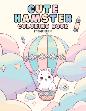 Cute Hamster Coloring Book Cover