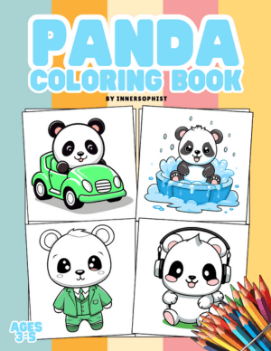 Panda Coloring Book Cover