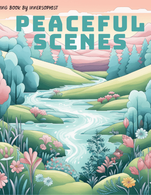 Peaceful Scenes Coloring Book Cover