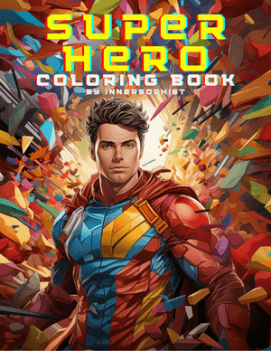 Superhero Coloring Book Cover