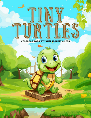 Tiny Turtles Coloring Book Cover