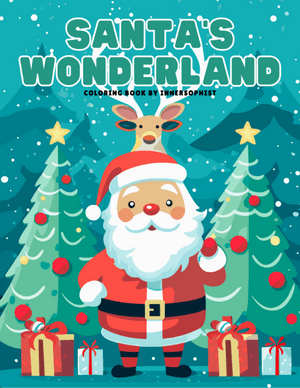 Santa's Wonderland Coloring Book Cover